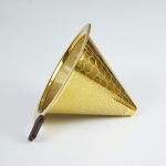 102mm Titanium coated gold coffee filter cone