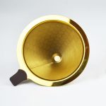 115mm Titanium coated gold coffee filter cone