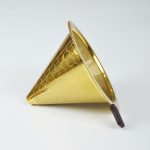 125mm Titanium coated gold coffee filter cone