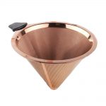 145mm Titanium coated Rose-gold coffee filter cone