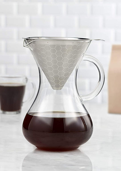 Coffee filter cone-head banner