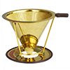 Titanium coated gold coffee filter