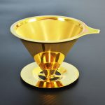 102mm Titanium coated Coffee filter with cup stand