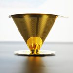 145mm Titanium coated Coffee filter with cup stand