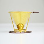 145mm Titanium coated coffee filter with-removable-cup-holder